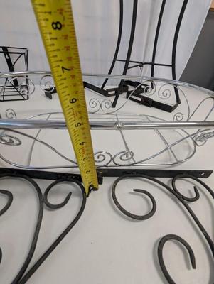 Metal Plant Holders & Top Of A Birdbath