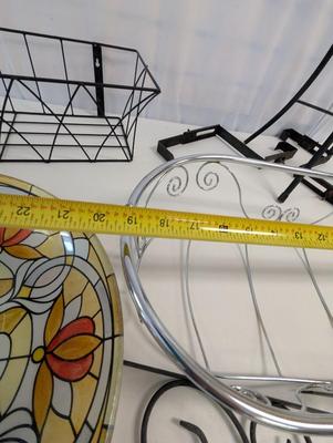 Metal Plant Holders & Top Of A Birdbath