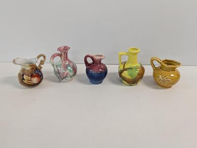 Vintage Studio Pottery/Porcelain Miniature Pitchers