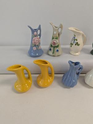 Vintage Porcelain Pottery Miniature Pitchers