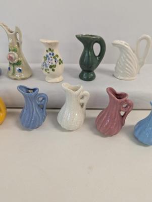 Vintage Porcelain Pottery Miniature Pitchers