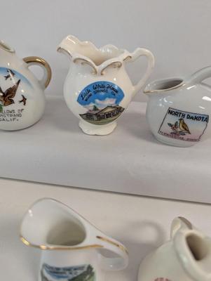 Vintage Porcelain Souvenir Miniature Pitchers