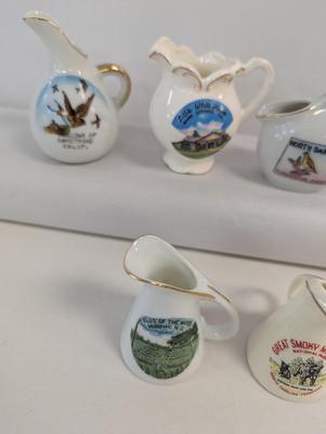 Vintage Porcelain Souvenir Miniature Pitchers