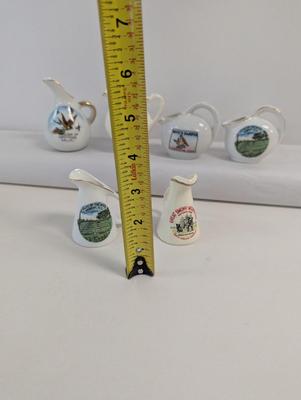 Vintage Porcelain Souvenir Miniature Pitchers