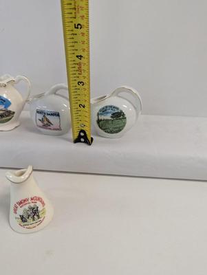 Vintage Porcelain Souvenir Miniature Pitchers