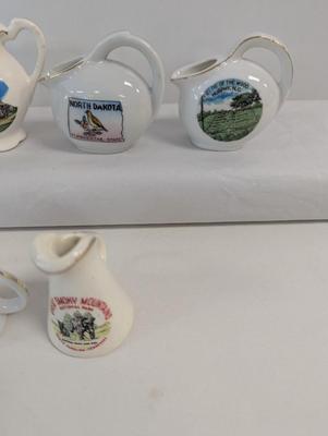 Vintage Porcelain Souvenir Miniature Pitchers
