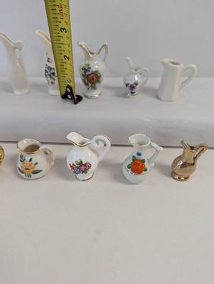 Vintage Porcelain Souvenir Miniature Pitchers