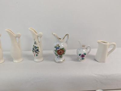 Vintage Porcelain Souvenir Miniature Pitchers