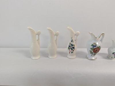 Vintage Porcelain Souvenir Miniature Pitchers