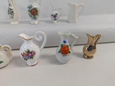 Vintage Porcelain Souvenir Miniature Pitchers
