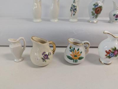 Vintage Porcelain Souvenir Miniature Pitchers