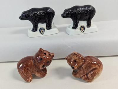 Vintage Virginia Black Bear & Brown Bear Salt & Pepper Shakers