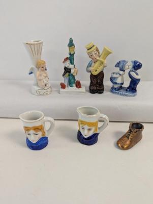 Vintage Porcelain/Brass/Ceramic Pitchers Figurines