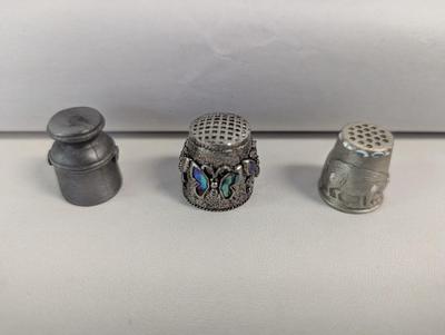 Pewter Trinkets Liberty Bell With Yellow Stone #6476 Empire Building #6489 Butterfly & Pig Designs