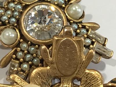 Vintage Bijoux New York Art Deco Clip on Earrings