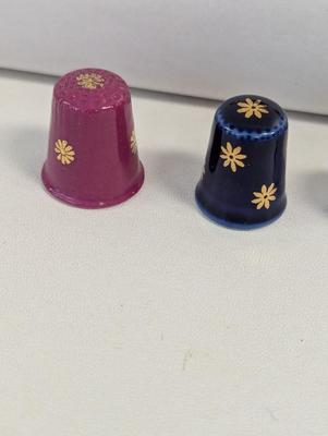 Thimbles Gimble & Sons Metal Emblem Fronts Fine Bone China England Limoges