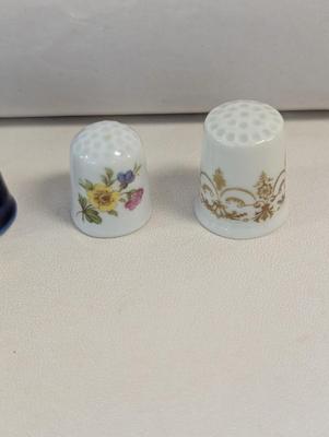 Thimbles Gimble & Sons Metal Emblem Fronts Fine Bone China England Limoges
