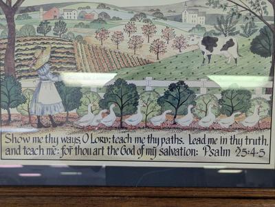 Needlepoint Spiritual & Rooster Decor