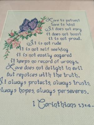 Needlepoint Spiritual & Rooster Decor