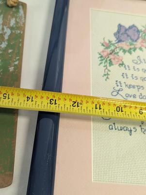 Needlepoint Spiritual & Rooster Decor