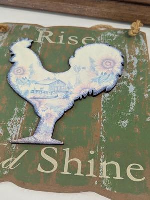 Needlepoint Spiritual & Rooster Decor