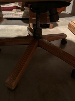 Vtg. Oak Executive Office Chair