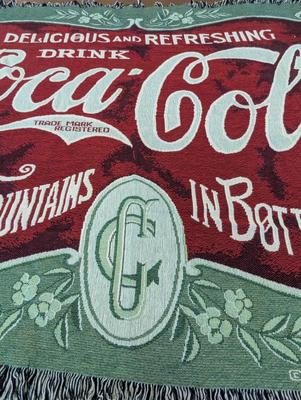 New 51" x 68" Coca-Cola 100% Cotton Blanket