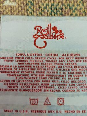 New Red Calliope Noah's Ark Blanket 100% Cotton 35 1/2" x 52"