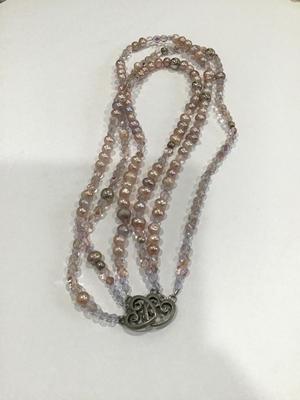 Beautiful multi strand Heart clasp necklace