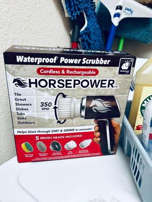 CORDLESS RECHARGEABLE WATERPROOF HORSEPOWER SCRUBBER, AND HOUSEHOLD CLEANERS