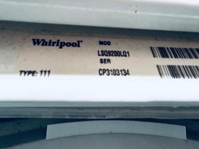WHIRLPOOL COMMERCIAL QUALITY SUPER CAPACITY PLUS WASHING MACHINE