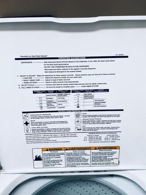 WHIRLPOOL COMMERCIAL QUALITY SUPER CAPACITY PLUS WASHING MACHINE