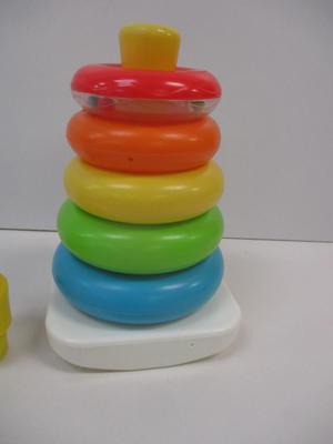 Fisher Price Rainbow Stating Plastic Stacking Rings & Floating Figures