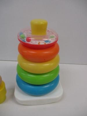 Fisher Price Rainbow Stating Plastic Stacking Rings & Floating Figures