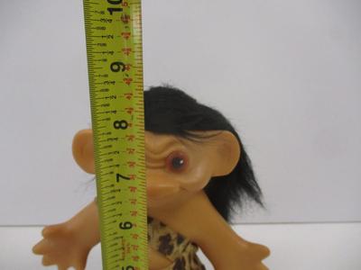 Vintage 1960's Neanderthal Man Bijou Toys Black Hair Troll