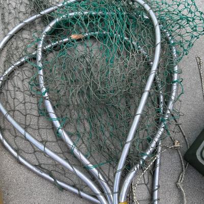 Rare Vtg. Buccaneer Travel Spinning Rod & Fish Tackle and Nets - Fishing Lot
