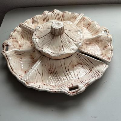 MCM California Pottery B400 Lazy Susan Style Snack Set