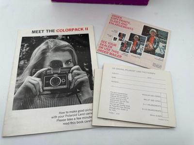 2 Vtg. Polaroid Colorpack II Cameras w/1 box and 1 Original Box