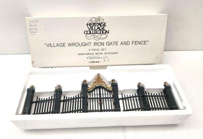 Lot #51 Dept 56 Village Accessory - Village Wrought Iron Gate and Fence