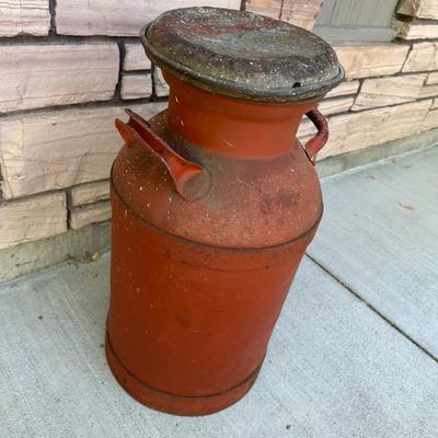 Vintage 26" Milk Can w/Original Lid