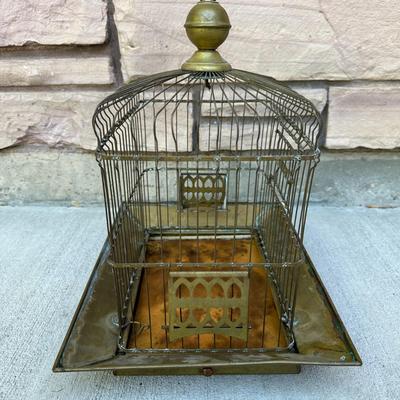 Antique Hendryx Brass Bird Cage