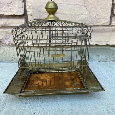 Antique Hendryx Brass Bird Cage