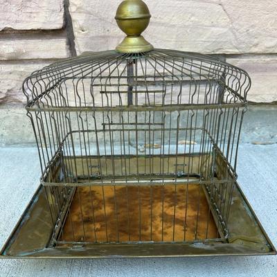 Antique Hendryx Brass Bird Cage