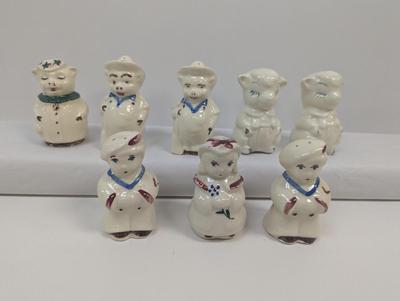 Vintage Salt & Pepper Shakers Shawnee Hand Decorated Some With Stickers Choice 1