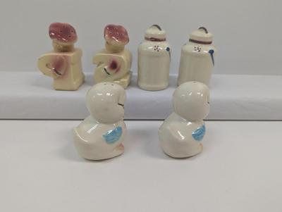 Vintage Salt & Pepper Shakers Shawnee Hand Decorated Some With Stickers Choice 2