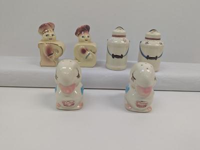 Vintage Salt & Pepper Shakers Shawnee Hand Decorated Some With Stickers Choice 2