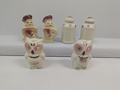 Vintage Salt & Pepper Shakers Shawnee Hand Decorated Some With Stickers Choice 3