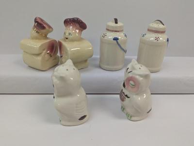 Vintage Salt & Pepper Shakers Shawnee Hand Decorated Some With Stickers Choice 3