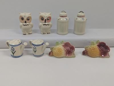 Vintage Salt & Pepper Shakers Shawnee Hand Decorated Some With Stickers Choice 4