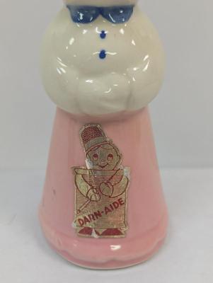 Vintage Shawnee Pottery Darn-Aide Lady Sock Darner With Original Paper Label